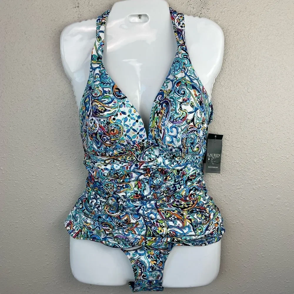 NWT Lauren Ralph Lauren Tankini and Matching Bottoms Sizes 10 or 16